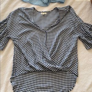 Blue checkered top